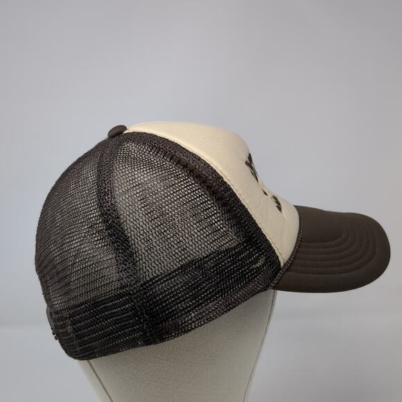 Pimpin' Ain't Easy Snapback Trucker Hat Brown One Adjustable Rope Nissin Cap - Picture 5 of 9